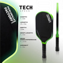 Carica l'immagine nel visualizzatore di Gallery, Gen 3 Propulsion Core Pickleball Paddle FACTORY-Thermoformed T700 Propulsion Core Frosted Surface Training Entertainment Pickleball Paddle