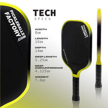 Carica l'immagine nel visualizzatore di Gallery, Gen 3 Propulsion Core Pickleball Paddle FACTORY-Thermoformed T700 Thermoform Pickleball Paddle Explosive Power