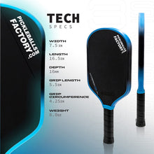 Cargar imagen en el visor de la galería, Gen 3 Propulsion Core Pickleball Paddle FACTORY-Thermoformed T700 EVA Foam Edge High Resilience PP Honeycomb Core Features High Performance