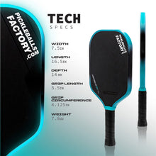 Load image into Gallery viewer, Gen 3 Propulsion Core Pickleball Paddle FACTORY-Thermoformed T700 Carbon Fiber New Black Surface Usapa Approved For Adults