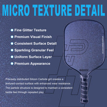 Cargar imagen en el visor de la galería, Advanced Silicon Carbide Textured Surface Pickleball Paddle with High Friction, Enhanced Spin and Long-Lasting Durability