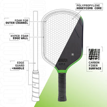 Carica l'immagine nel visualizzatore di Gallery, Gen 3 Propulsion Core Pickleball Paddle FACTORY-Thermoformed T700 Propulsion Core Frosted Surface Training Entertainment Pickleball Paddle