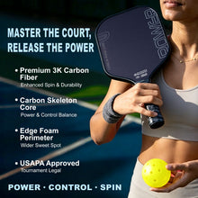 Charger l'image dans la galerie, High-Quality Pickleball Paddle GX2 Extended Model High Rotation 3K Original Carbon Fiber Core Thick Ultra-Surface Portable