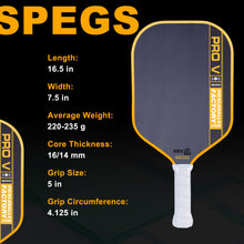 Carica l'immagine nel visualizzatore di Gallery, 2026 Pro V 16mm 14mm GEN5 Thermoformed Carbon Fiber Kinetic Framework Pickleball Paddle USAPA UPA-A Approved