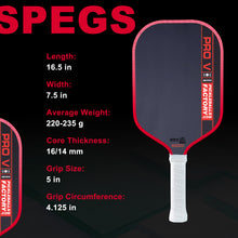 Cargar imagen en el visor de la galería, 2026 Pro V 16mm 14mm GEN 5 Carbon Fiber Kinetic Framework Pickleball Paddle USAPA UPA-A Approved