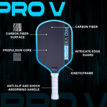 Carica l'immagine nel visualizzatore di Gallery, Blue Pro V Carbon Fiber Pickleball Paddle 16mm Thermoformed Honeycomb Usapa Approved Pickleball for Pickleball Equipments