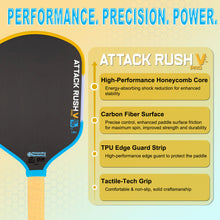 Load image into Gallery viewer, Gen 5 Pro V Portable Pickleball Paddle 16mm 14mm Carbon Fiber Kinetic Framework USPA UPA-A Standard Training