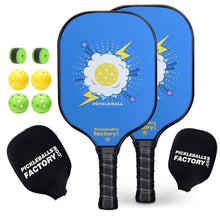 Carica l'immagine nel visualizzatore di Gallery, Pickleball Set | Pickleball Paddles Amazon | Best Inexpensive Pickleball Paddle | SX0024 Blue Cloud Pickleball Set Solution
