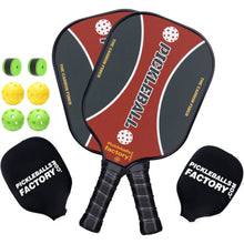 Carica l'immagine nel visualizzatore di Gallery, Pickleball Paddles | Pickleball Rackets | Best Power Pickleball Paddle Longest |SX0002 Red Black Shot Pickleball Set for Distributing