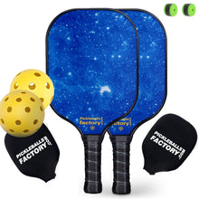 Carica l'immagine nel visualizzatore di Gallery, Pickleball Set | Pickleball Paddles | Intermediate Pickleball Paddle | SX0063 BLUE STAR SKY Pickleball Set for Pickleball Court