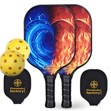 Carica l'immagine nel visualizzatore di Gallery, Pickleball Paddles | Playing Pickleball | Best All Around The Factory Pickleball Paddle | SX0050 BLUE RED HEART Pickleball Set for stall