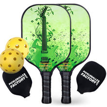 Carica l'immagine nel visualizzatore di Gallery, Pickleball Set | Pickleball Near Me | Buying A Pickleball Paddle Places2play Pickleball | SX0048 GREEN GUITAR Pickleball Set for Showroom