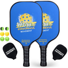 Carica l'immagine nel visualizzatore di Gallery, Pickleball Paddle | Pickleball Racquet | Pickleball Paddles Amazon Buy Pickleball Set | SX0004 Blue Wow Pickleball Set for Distributor
