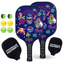 Carica l'immagine nel visualizzatore di Gallery, Pickleball Paddles | Pickleball Near Me | Best Pickleball Paddle Under $100 | SX0011 Skull Pickleball Set for Store