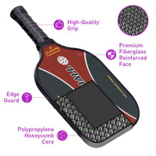 Cargar imagen en el visor de la galería, Pickleball Paddles | Pickleball Paddle | Lifetime Pickleball Set | SX0002 Red Black Shot Graphite Pickleball Paddles