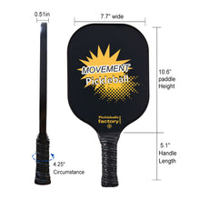 Carica l'immagine nel visualizzatore di Gallery, Pickleball Paddles | Pickleball Rackets | Pickleball Paddle For Intermediate Player | SX0037 MOVEMENT Pickleball Set for video retailer
