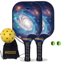 Load image into Gallery viewer, Best Pickleball Set, PB00029 Spiral Galaxy  Pickleball Paddles For Sale , Graphite Pickleball Paddle Set
