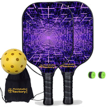 Load image into Gallery viewer, Best Pickleball Set, PB00034 Data Grid Pickleball Paddles , Pickleball Paddle And Ball Set