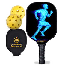 Load image into Gallery viewer, Custom Pickleball Paddle , PB00038 Blue Fires Good Pickleball Paddles - Backyard Pickleball Court Cost Youth Pickleball
