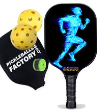 Load image into Gallery viewer, Custom Pickleball Paddle , PB00038 Blue Fires Good Pickleball Paddles - Backyard Pickleball Court Cost Youth Pickleball