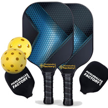 Charger l'image dans la galerie, Pickleball Starter Set, PB0009 Hexagon Grids Usapa Pickleball Paddles , Portable Pickleball Set