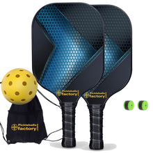 Charger l'image dans la galerie, Pickleball Starter Set, PB0009 Hexagon Grids Usapa Pickleball Paddles , Portable Pickleball Set