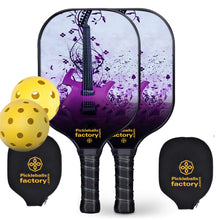 Carica l'immagine nel visualizzatore di Gallery, Pickleball Paddles | Pickleball Near Me | Best Pickleball Paddle for Spin and Power | SX0046 PURPLE GUITAR Pickleball Set dropship