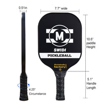 Cargar imagen en el visor de la galería, Pickleball Paddles | Pickleball Rackets | Best Pickleball Paddles For Intermediate Players | SX0020 Black MP Pickleball Paddles for Distributing