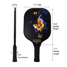 Cargar imagen en el visor de la galería, Pickleball Paddles | Pickleball Tournaments | Pickleball Paddle Set | SX0044 GOLD BUTTERFLY Pickleball Paddle for Middleman