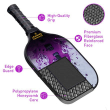 Carica l'immagine nel visualizzatore di Gallery, Pickleball Paddles | Pickleball Near Me | Best Pickleball Paddle for Spin and Power | SX0046 PURPLE GUITAR Pickleball Set dropship