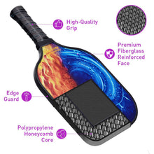 Carica l'immagine nel visualizzatore di Gallery, Pickleball Paddles | Playing Pickleball | Best All Around The Factory Pickleball Paddle | SX0050 BLUE RED HEART Pickleball Set for stall