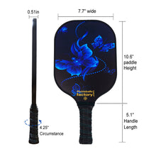 Cargar imagen en el visor de la galería, Pickleball Set | Pickleball Rackets | Pickleball Sets Amazon | SX0051 ROMANTIC BUTTERFLY Pickleball Paddles for Department Store