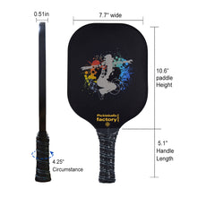 Carica l'immagine nel visualizzatore di Gallery, Pickleball Rackets | Pickleball Paddle Near Me | Usapa Pickleball Paddles with Long Handles | SX0055 DANCING IN DARK Pickleball Set for Pickleball Facebook Group