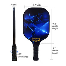 Cargar imagen en el visor de la galería, Pickleball Paddle | Playing Pickleball | Best Affordable Pickleball Paddles | SX0061 BLUE DAZZLING Pickleball Paddle for Supermarket