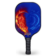 Load image into Gallery viewer, Pickleball Paddle | Pickleball Paddles | Indoor Pickleball Near Me | SX0073 RED FIRE BLUE HEART Pickleball Paddles Designs