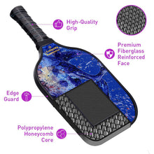 Load image into Gallery viewer, Pickleball Paddles | Pickleball Paddle | Outdoor Pickleball Near Me | SX0074 BLUE ART HORSE Pickleball Paddle Designs