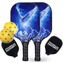 Carica l'immagine nel visualizzatore di Gallery, Pickleball Paddle | Playing Pickleball | Top Rated Pickleball Paddles 2021 | SX0049 BLUE HAWK Pickleball Set for training