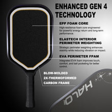 Cargar imagen en el visor de la galería, Blow Molded Frame Toray T700 Carbon Fiber Pickleball Paddle with Double Thermoformed EPP Floating Foam Core
