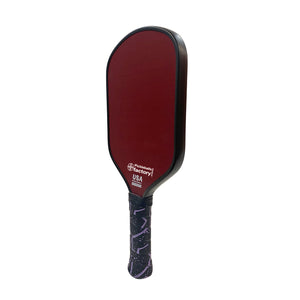 Kevlar Pickleball Paddle FACTORY-Thermoformed T700 Rough Surface Red-Black Carbon Fiber 16mm PP Honeycomb Kevlar Pickleball Paddle