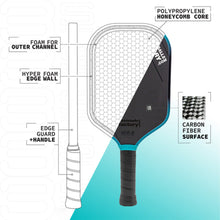 Charger l&#39;image dans la galerie, Gen 3 Propulsion Core Pickleball Paddle FACTORY-Thermoformed T700 Carbon Fiber New Black Surface Usapa Approved For Adults
