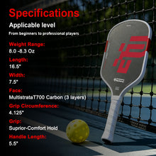 Load image into Gallery viewer, Gen 5 Pickleball Paddle Thermoformed Toray T700 Carbon Fiber Full Foam Core With Custom Design
