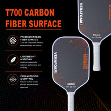 Load image into Gallery viewer, 2026 New Style 16mm EPP Foam Core Pickleball Paddle with EVA Edge Foam T700 Raw Carbon Fiber Surface USAPA &amp; UPA-A Approved
