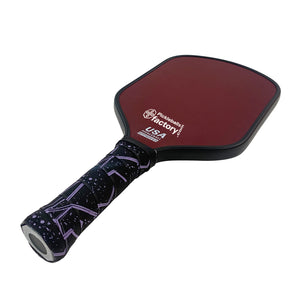 Kevlar Pickleball Paddle FACTORY-Thermoformed T700 Rough Surface Red-Black Carbon Fiber 16mm PP Honeycomb Kevlar Pickleball Paddle