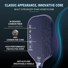 Cargar imagen en el visor de la galería, 3K Carbon Fiber Surface GX2 Pickleball Racket EIS2.0 Carbon Rib Core 5g Weight Cross-Border Bestseller Direct Supply Factory
