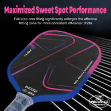Carica l'immagine nel visualizzatore di Gallery, Pro 4 In-ferno Pickleball Rackets Use MPP Material for T700 Carbon Fiber 16mm Portable Training
