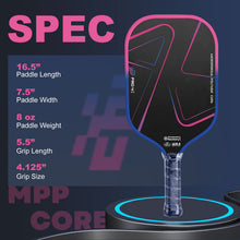Carica l'immagine nel visualizzatore di Gallery, Pro 4 In-ferno Pickleball Rackets Use MPP Material for T700 Carbon Fiber 16mm Portable Training
