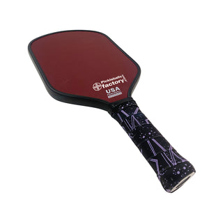 Kevlar Pickleball Paddle FACTORY-Thermoformed T700 Rough Surface Red-Black Carbon Fiber 16mm PP Honeycomb Kevlar Pickleball Paddle