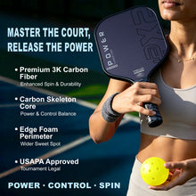 Cargar imagen en el visor de la galería, 3K Carbon Fiber Surface GX2 Pickleball Racket EIS2.0 Carbon Rib Core 5g Weight Cross-Border Bestseller Direct Supply Factory
