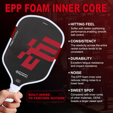 Load image into Gallery viewer, Gen 5 Pickleball Paddle Thermoformed Toray T700 Carbon Fiber Full Foam Core With Custom Design

