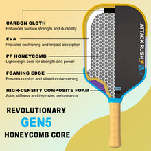 Load image into Gallery viewer, New Pro V GEN 5 Kinetic Framework Pickleball Paddle USAPA UPA-A Approved 14mm 16mm Carbon Fiber Professional Racket
